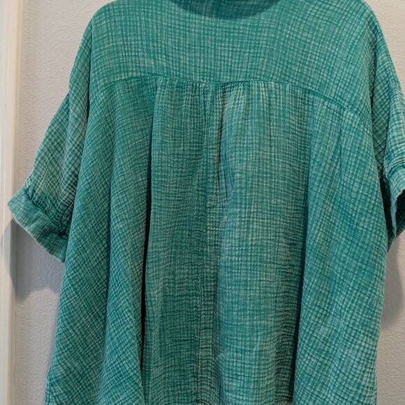 Zenana Small/Medium Emerald Green Tunic Top - Picture 5 of 5